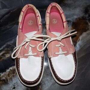 Timberland Leather Multicolored Lace Up Boat Shoe 38959 Size 7 Women's